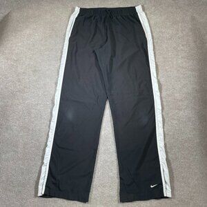 Y2K Nike Track Pants Womens Size Large Black White Unlined